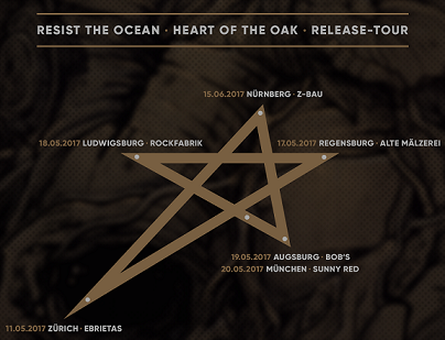 RESIST THE OCEAN – Touren ein Pentagramm