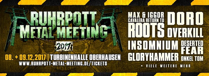 RUHRPOTT METAL MEETING – 8./9.12. Oberhausen – Testament, Annihilator, Death Angel bestätigt