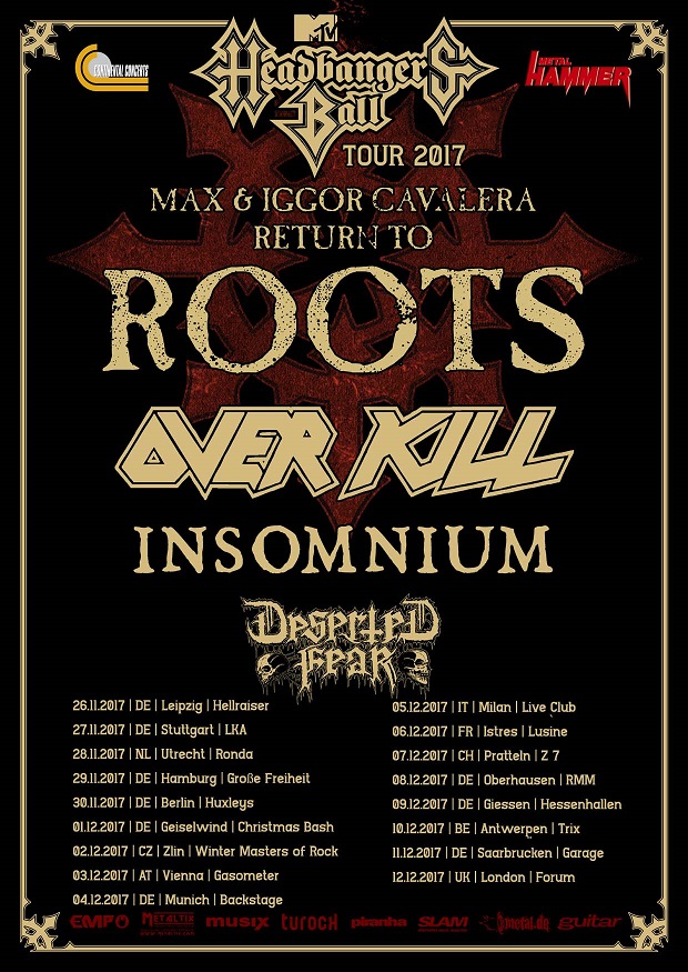 Vorbericht: MTV Headbangers Ball Tour 2017 – ROOTS, OverKill, Deserted Fear & Insomnium