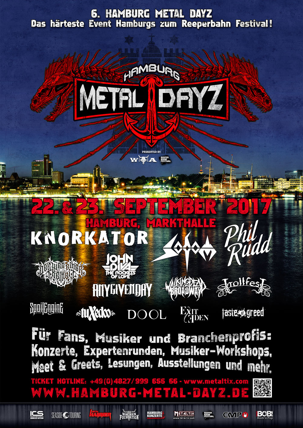 Hamburg Metal Dayz 2017 – Line-up komplett und Tagestickets im Verkauf