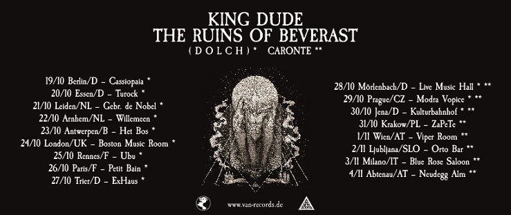 Tourdates THE RUINS OF BEVERAST & KING DUDE – 2017