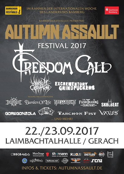 22./23.09.2017 – Running Order für das AUTUMN ASSAULT FESTIVAL in Gerach