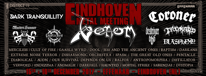 Eindhoven Metal Meeting: My Dying Bride cancelled / Dark Tranquillity added