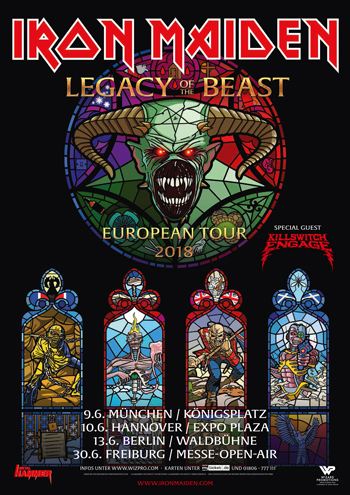 Iron Maiden – Legacy Of The Beast European Tour 2018