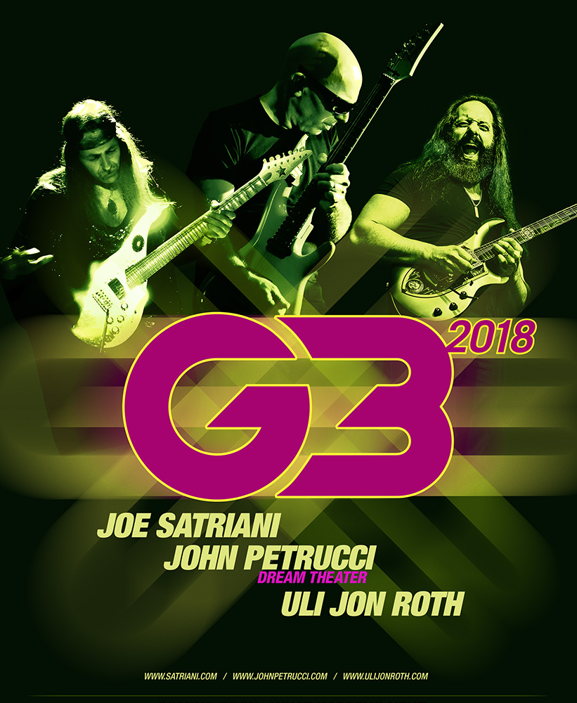 G3 TOUR 2018 „featuring JOE SATRIANI, JOHN PETRUCCI & ULI JON ROTH“