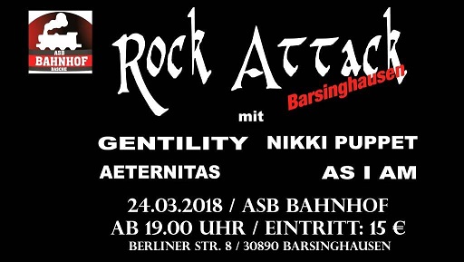 ROCK ATTACK am 24.03.2018 im ASB-Bahnhof in Barsinghausen