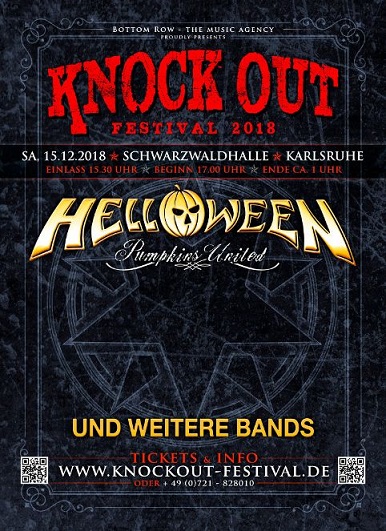 Knock Out Festival – 15.12. Karlsruhe, Schwarzwaldhalle – HELLOWEEN bestätigt