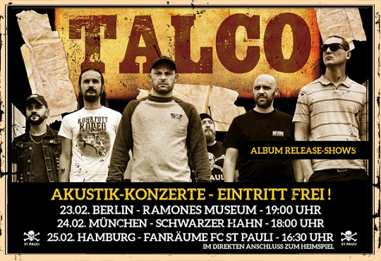 TALCO Akustik-Konzerte – Eintritt Frei: Berlin, München, Hamburg