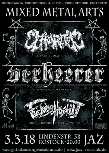 Vorbericht: Mixed Metal Arts (VERHEERER, JEHACKTET, FUCKING HOSTILE), 03.03.2018 Rostock JAZ