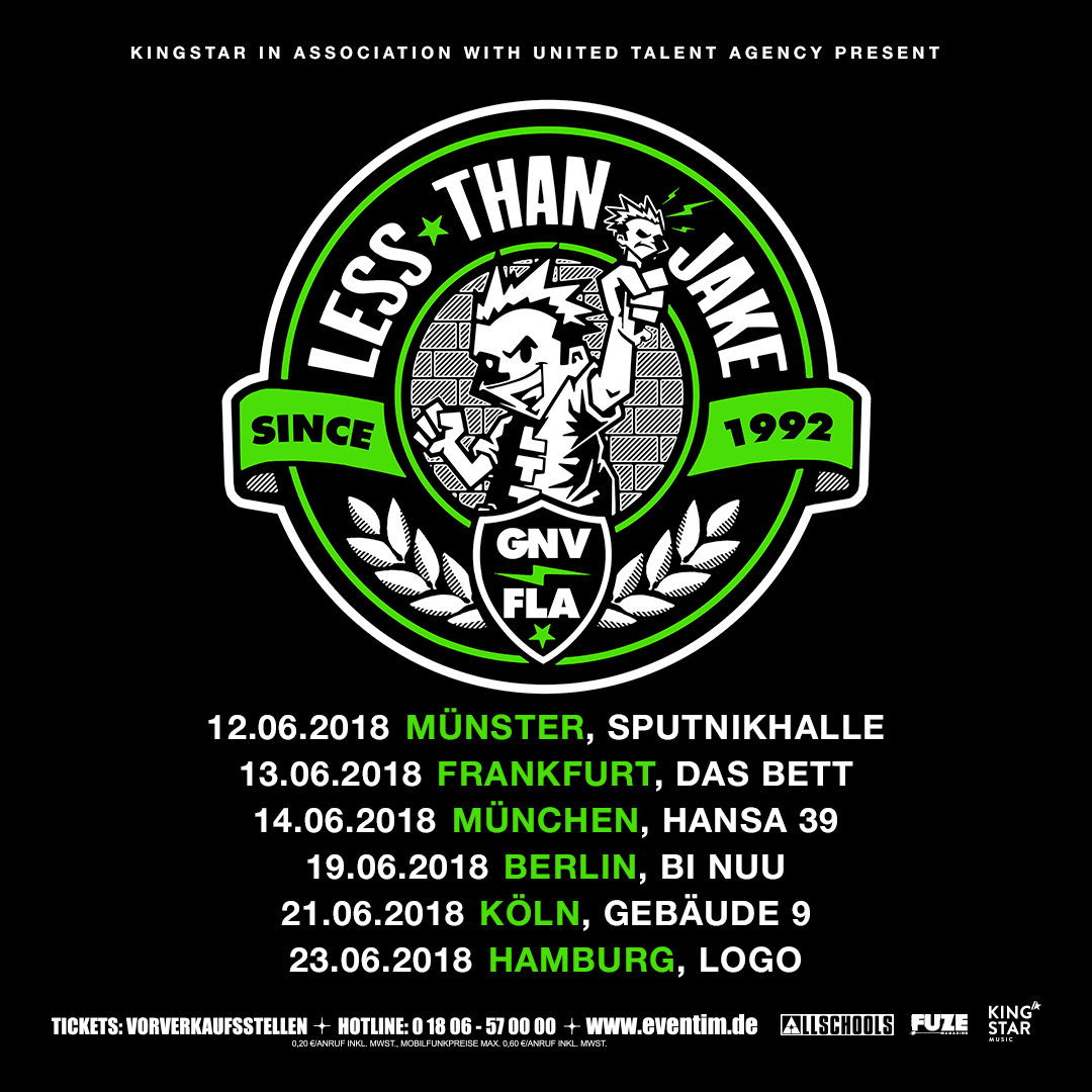 News: LESS THAN JAKE – Ska-Punk Legende zurück auf Tour!