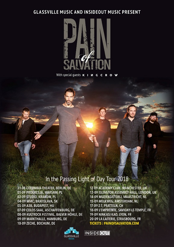 News: PAIN OF SALVATION launch “On a Tuesday” live-clip, European tour starting next week
