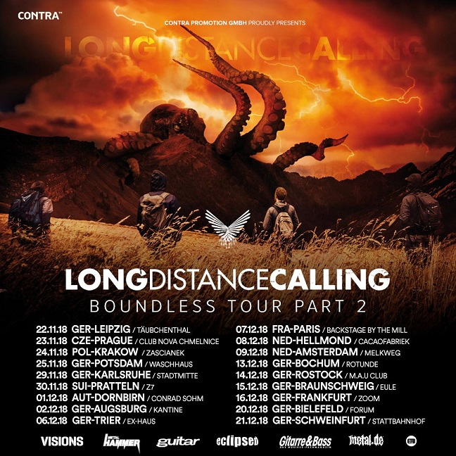 News: LONG DISTANCE CALLING launch live video for „TRAUMA – live at Wacken O.A. 2018“ and begin “Boundless” Tour Part 2