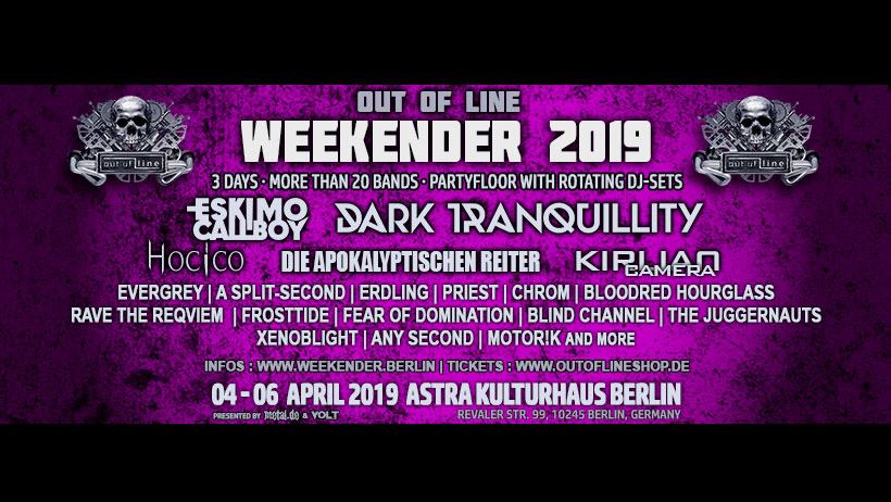 Vorbericht: OUT OF LINE WEEKENDER Festival – 4., 5. und 6. April 2019, Berlin / Astra Kulturhaus