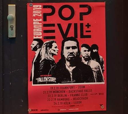 Live: POP EVIL / Support: THE FALLEN STATE, 19-02-2019, FFM / Zoom Club