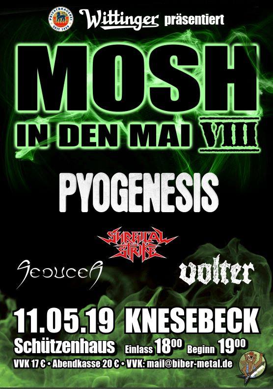 MOSH IN DEN MAI VIII – 11. Mai 2019 Knesebeck / Schützenhaus – Die Bands