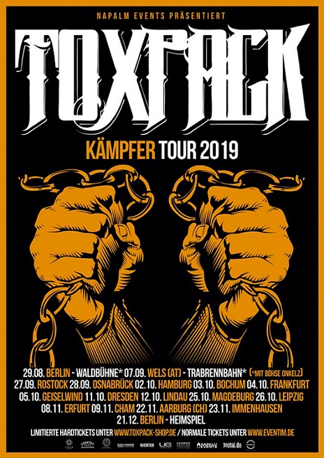 Vorbericht: TOXPACK – 27.09.2019, Rostock M.A.U.