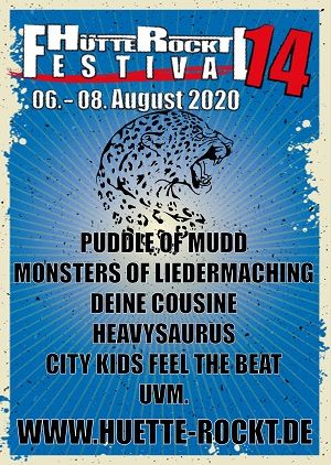 News: „Hütte Rockt Festival 14“ vom 06. bis 08.08.2020 in Georgsmarienhütte