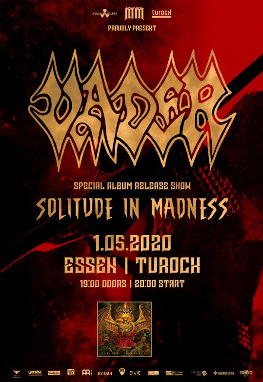 News: VADER – release show „SOLITUDE IN MADNESS“ in Essen with special Performance 1. May 2020!!!