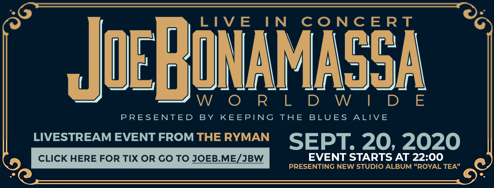 News: Joe Bonamassa Livestream Show am 20.09. & das neue Album wird erstmals komplett live vorgestellt