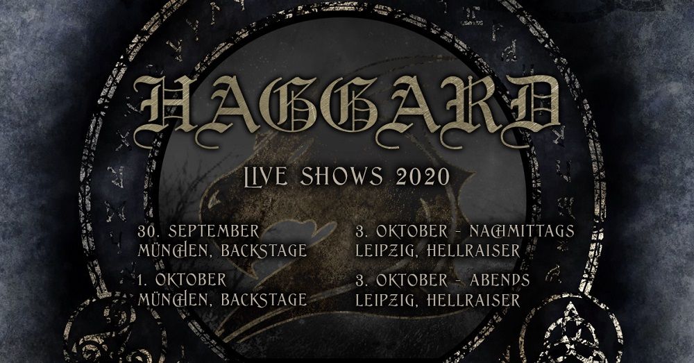 News: Haggard live Ende September/ Anfang Oktober 2020 !!!