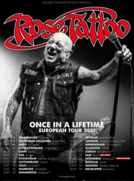 News: ROSE TATTOO „Once In A Lifetime“ – European Tour 2021