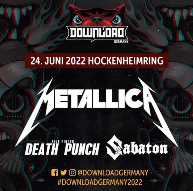 News: Download Germany Festival am 24. Juni 2022 mit u.a. METALLICA !!!