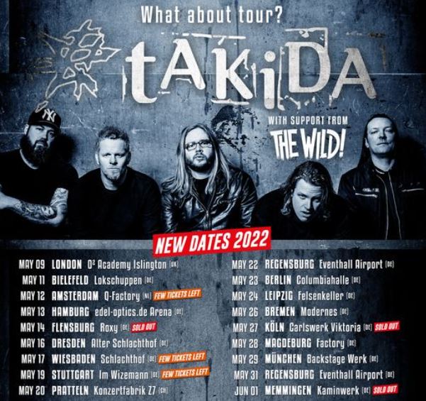 News: tAKiDA & The Wild nun im Mai in Deutschland auf Tour!