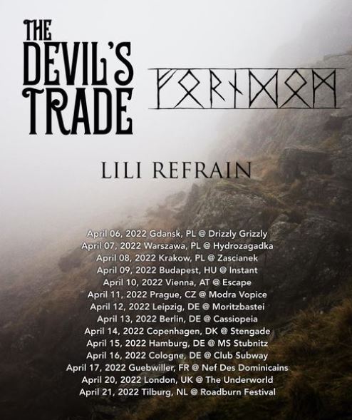 News: Forndom, The Devil’s Trade & Darkher co-Headline Tour 2022- update!