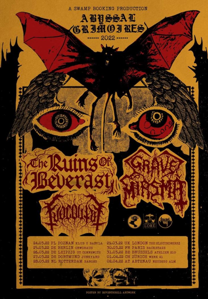 News: The Ruins Of Beverast „ABYSSAL GRIMOIRES Tour 2022“ with Grave Miasma & FUOCO FATUO will run as planned!