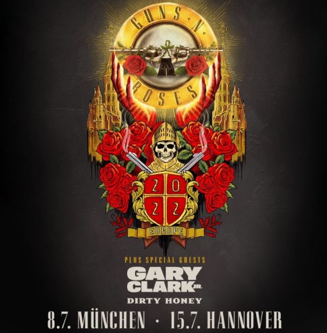 News: Guns N‘ Roses am 15. Juli 2022 mit Special Guests: Gary Clark Jr., Dirty Honey in Hannover!