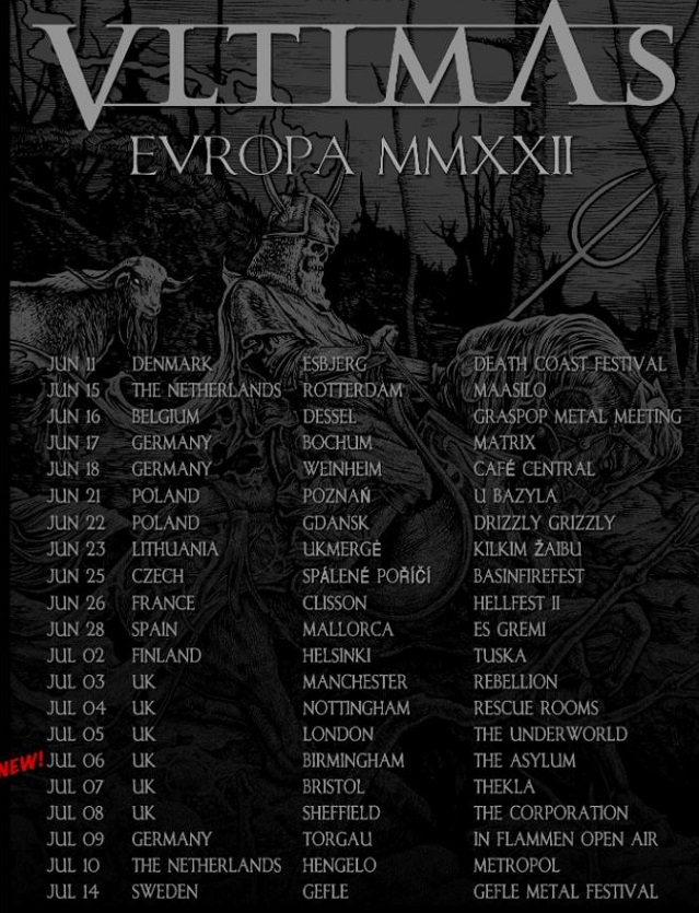 News: VLTIMAS – EVROPA MMXXII Tour – drei Stationen in Deutschland!