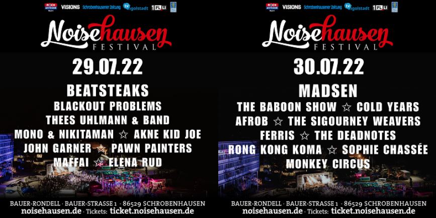 News: NOISEHAUSEN FESTIVAL 2022: Line Up/Timetables, Sonderzüge, Camping uvm. !
