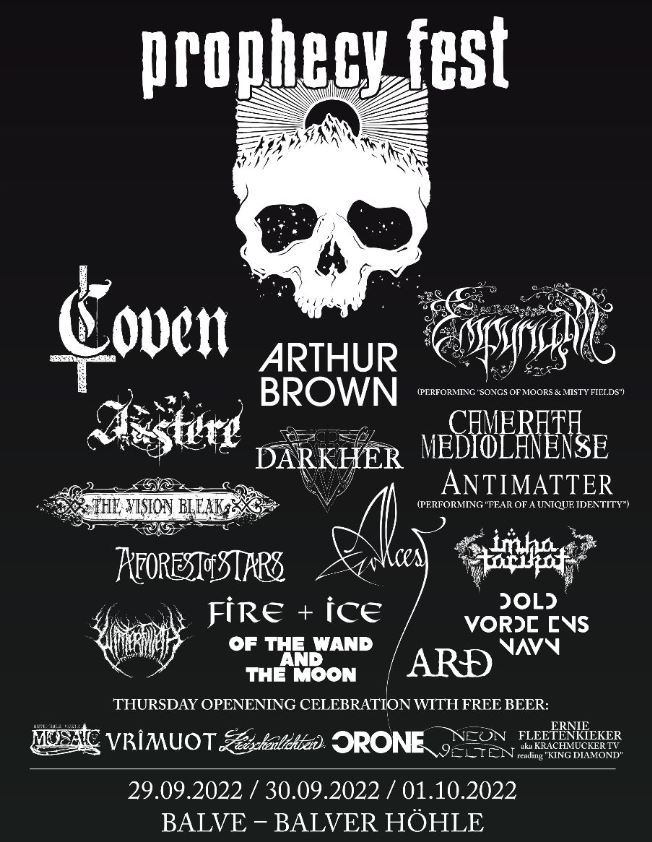 News: Prophecy Fest 2022 announce free streaming and a new band