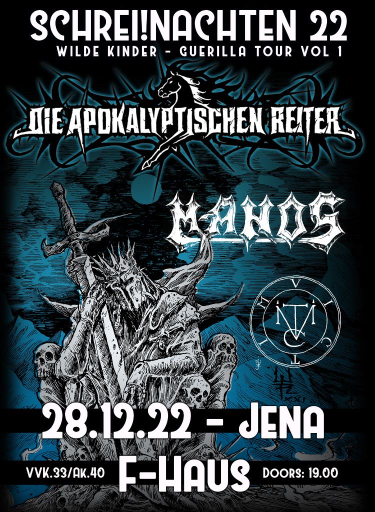 news: Die Apokalyptischen Reiter – spezielles Konzert „Schreinachten“ am 28.12. in Jena!