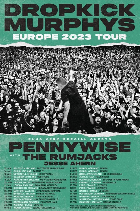 news: Dropkick Murphys im Frühjahr 2023 mit hochkarätigen Gästen auf Tour in Deutschland