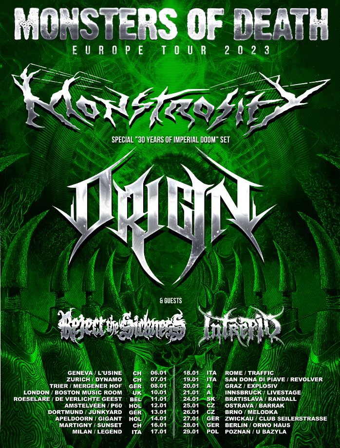 news: MONSTERS OF DEATH EUROPE TOUR 2023 Co-Headliner-Tour with ...