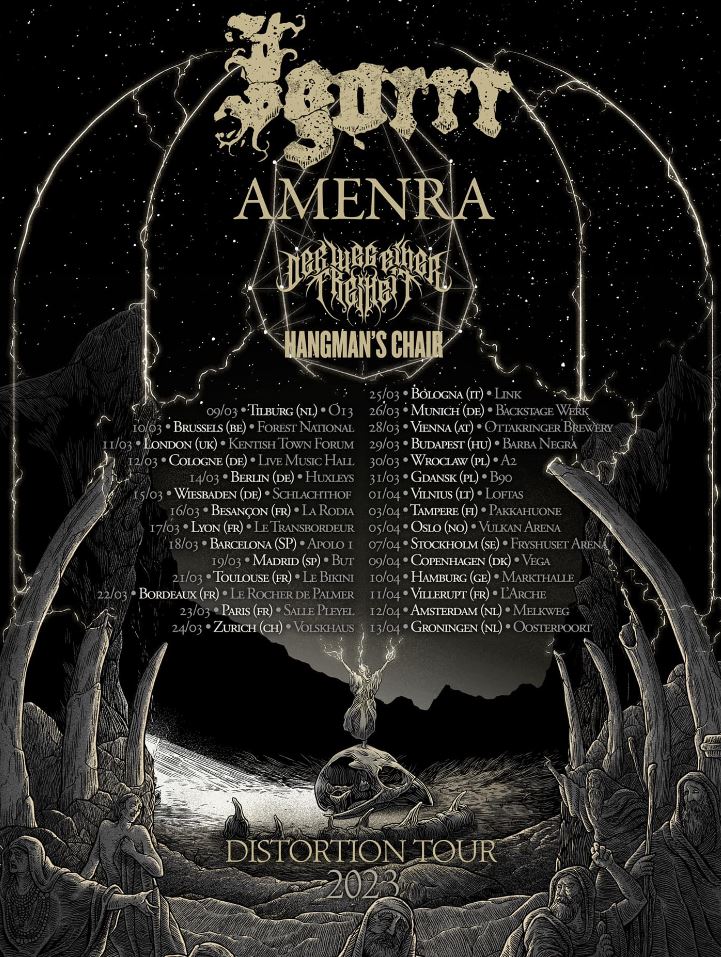 news: IGORRR „Distortion Spring Tour 2023“ with Amenra, Der Weg einer Freiheit and Hangman’s Chair!