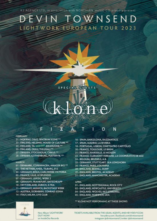 news: FIXATION auf Tour mit DEVIN TOWNSEND & klone