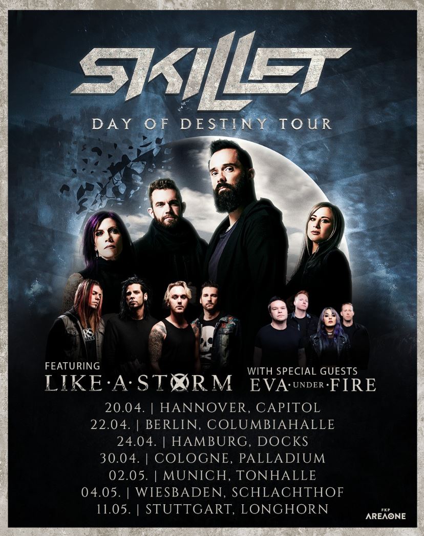 news: SKILLET auf „Day Of Destiny Tour“-2023 durch Deutschland