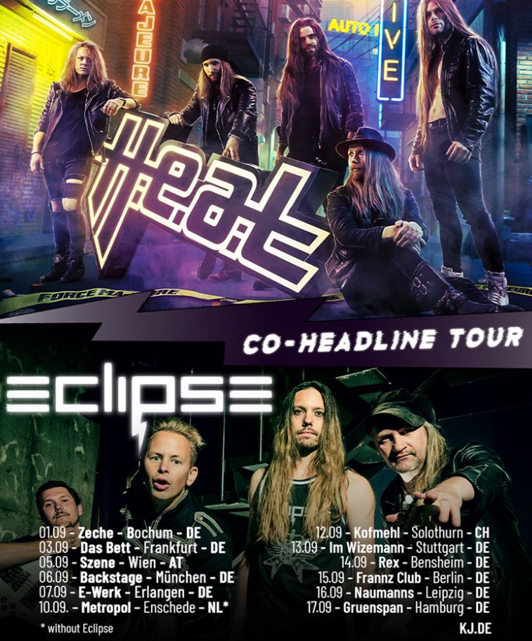 news: H.E.A.T & Eclipse – Co-Headline Tour 2023