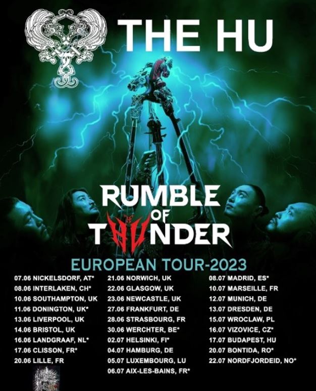 news: THE HU kündigen Headliner-Europa-Tournee zu ihrem aktuellen Album „Rumble Of Thunder“ an.