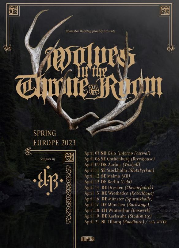 news: E-L-R announce new European shows in 2023 with Sylvaine & Wolves in the Throne Room
