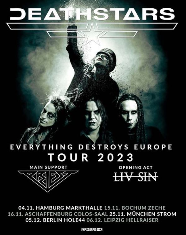news: DEATHSTARS – Everything Destroys Europe-Tour 2023 ab November in Deutschland