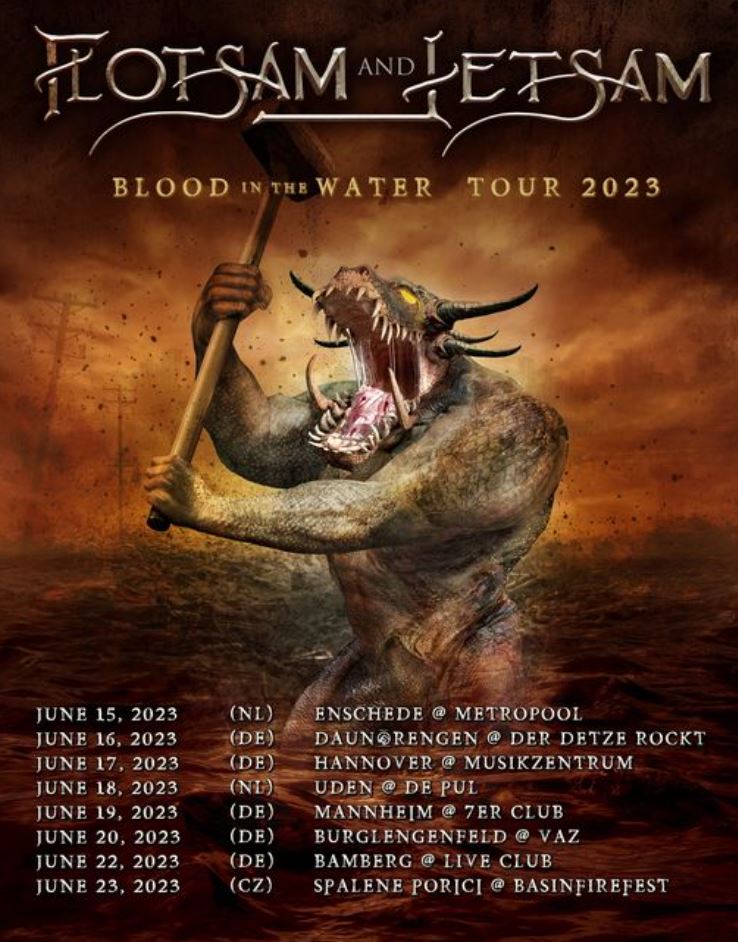 news: FLOTSAM and JETSAM – B“lood in the Water“-Tour 2023 – Termine in Deutschland