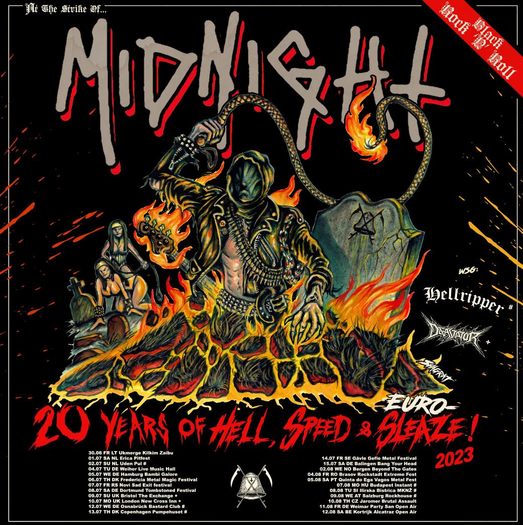 news: MIDNIGHT – „20 Years of Hell, Speed & Sleaze“-Europeantour 2023