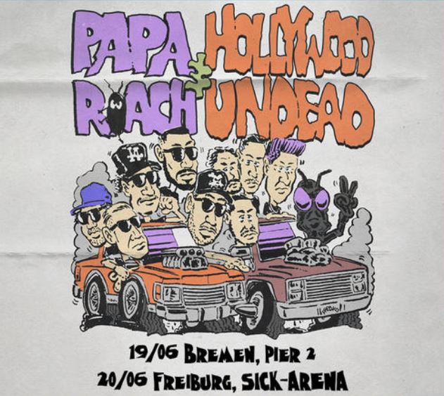 news: Papa Roach & Hollywood Undead für zwei Termine im Juni 2023 in Deutschland!