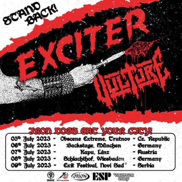 news: Exciter „40 Years of Heavy Metal Maniac“-Tour 2023, Support: Vulture