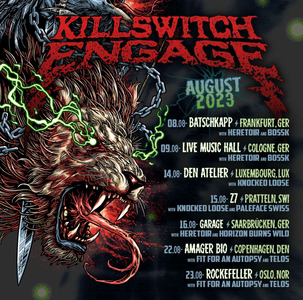news: Killswitch Engage bestätigten Tourdaten für August 2023