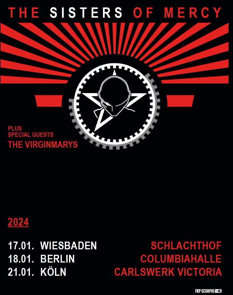news: The Sisters Of Mercy – neue Tourtermine in 2024 und Zusatzshow am 12.11. in Münster!