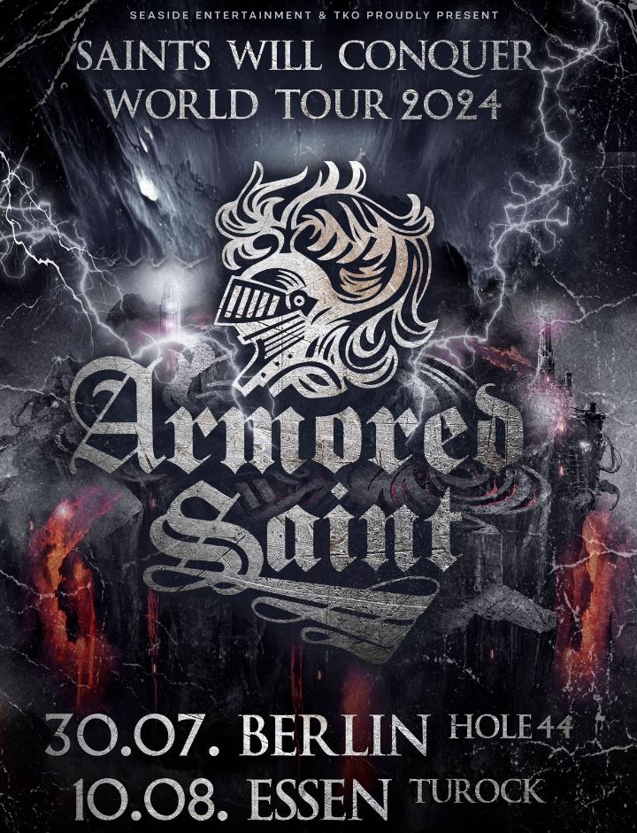 news: ARMORED SAINT „Saints Will Conquer“-Tour 2024 – zwei Stationen in Deutschland